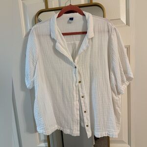 Old Navy White Button-Down Shirt